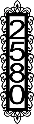 Vista 17 de Letrero de metal personalizado con números de dirección de casa, valla de puerta de número de calle personalizada o placa de puerta delantera