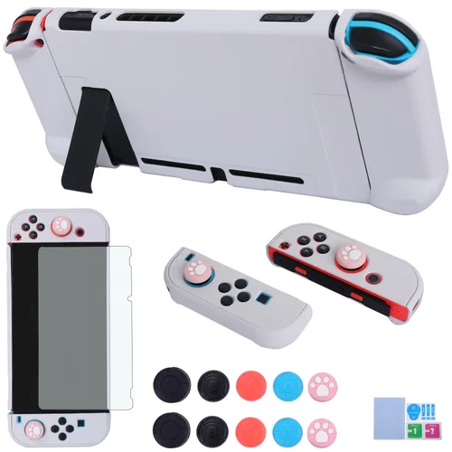 Vista 24 de COMCOOL Dockable Case for Nintendo Switch 3 in 1 Protective Cover Case for Nintendo Switch and Joy-Con Controller with Screen Protector and Thumb