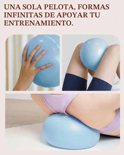 Vista 6 de Trideer Pelota de pilates de 9 pulgadas con pajita de inflado Azul bebé