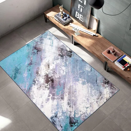 Vista 8 de Woven Trends Alfombra contemporánea y moderna, 047 Galaxy Abstract, extremadamente duradera y resistente a las manchas, elegante con parte trasera