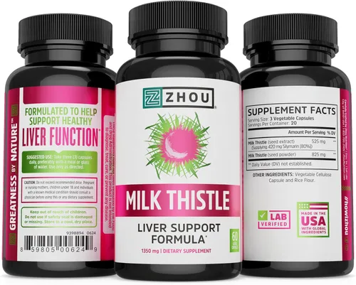 Vista 5 de Extracto de Cardo Mariano Extracto estandarizado Silimarina para máximo apoyo Hígado – Detox, Cleanse & mantener su hígado – Semillas y complejo