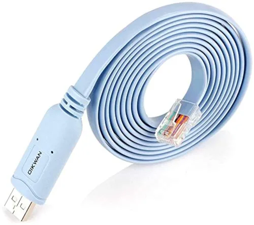 Vista 12 de Cable de consola USB, cable de consola USB a RJ45 para routers/AP de Cisco, router/switch para Windows, Mac, Linux (1.8m, azul)
