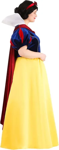 Vista 9 de Disney - Disfraz de princesa de cuento de hadas para mujer, talla grande, color blanco nieve, disfraz oficial de Halloween