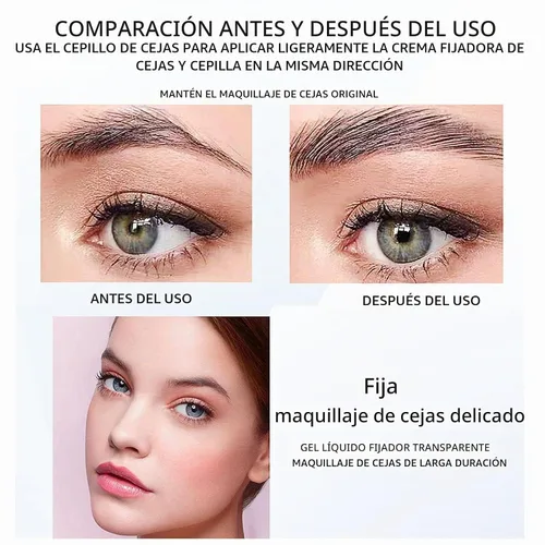Vista 3 de DAGEDA Gel de ajuste de cejas negro, gel para arreglar las cejas, impermeable y a prueba de sudor, reparación de cejas líquido, estilo de salón