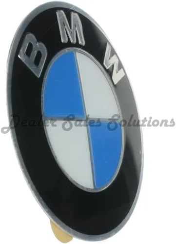 Vista 2 de Calcomanía autoadhesiva de emblema de BMW original para tapa de centro de rueda, 2.5 pulgadas