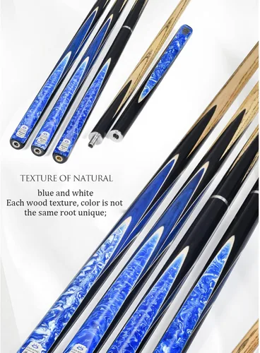Vista 4 de Tacos de billar profesionales 145cm Snooker cue, 3/4 Split, 17-18 oz, Chinese Black Eight, American Nine Ball(Color:a,Size:10mm)