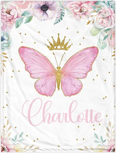 Vista 11 de J&SBGFT Manta de bebé niña personalizada, manta de recepción de elefante, regalo personalizado de artículos esenciales para recién nacidos, 30 x 40