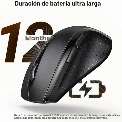 Vista 8 de UGREEN Ratón inalámbrico de 2.4 GHz ergonómico receptor USB de 1600 DPI compatible con Windows Mac Linux Chromebook Laptop PC