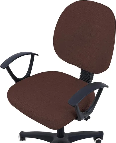 Vista 39 de Smiry Fundas de asiento de silla de computadora de oficina, de jacquard elástico, extraíbles, lavables, antipolvo, protectores de cojín para silla