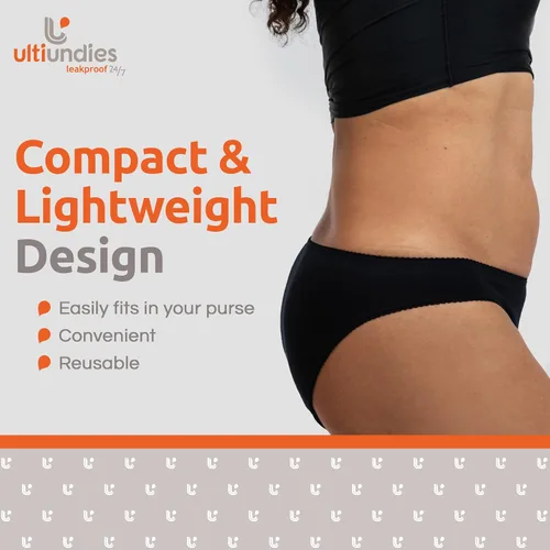 Vista 7 de Bikini Modal - Ropa interior para incontinencia para mujer, bragas reutilizables a prueba de fugas con absorción de luz, para protección diaria