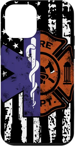 Vista 16 de EMT Firefighter Fire Rescue EMT - Funda de regalo con bandera americana para iPhone 17