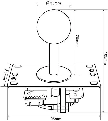 Vista 3 de Sanwa JLF-TP-8YT Joystick Sanwa 8 piezas OBSF-30 juego de pulsadores Color azul claro para juego arcade 4 y 8 vías ajustable juego de videojuegos