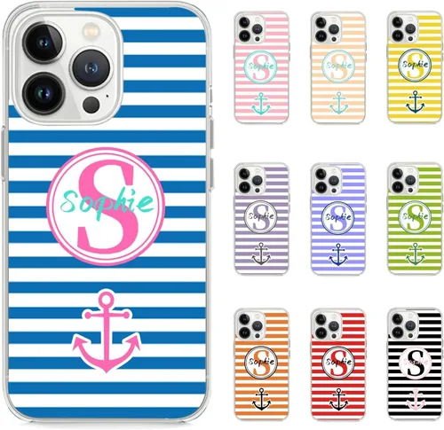 Vista 14 de Fundas personalizadas con inicial y nombre personalizado para Samsung Negro