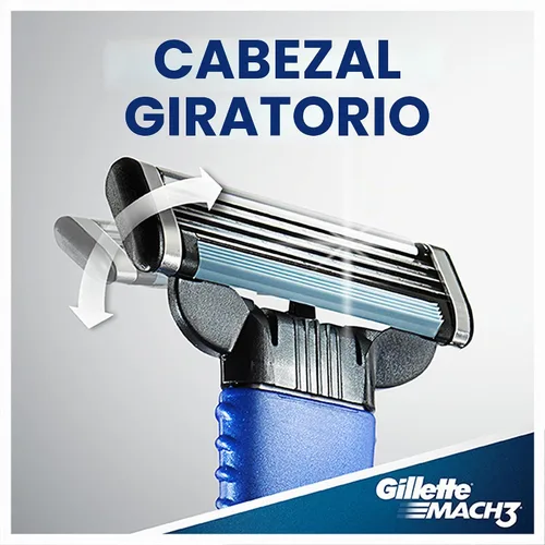 Vista 5 de Gillette Mach3 Maquinillas de afeitar desechables para hombre, 3