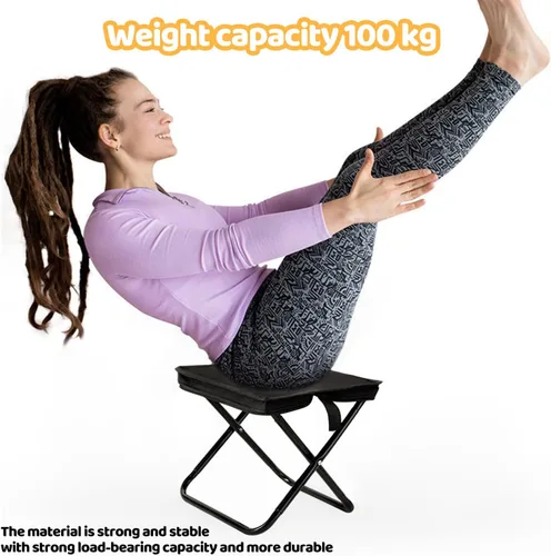 Vista 7 de Rytinazzz Taburete plegable portátil y silla plegable, silla portátil ligera para adultos, soporta hasta 250 libras, pequeño taburete de campamento