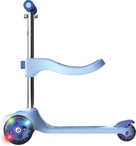 Vista 3 de Razor Rollie, Scooter de 3 ruedas para niños más pequeños, opciones de conducción sentada y de pie, ruedas iluminadas