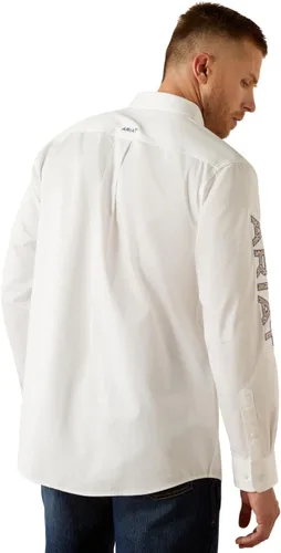 Vista 114 de Ariat Camisa de sarga con logotipo del equipo para hombre
