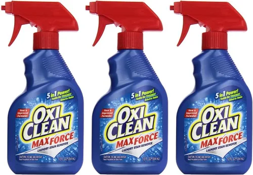 Vista 4 de OxiClean Max Force 5 en 1 Power - Spray quitamanchas para lavandería, 12 onzas, paquete de 2