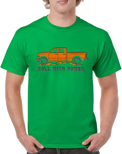 Vista 61 de Tee Hunt Camisetas gráficas y camisetas sin mangas para hombre Roll with Power Pickup Truck