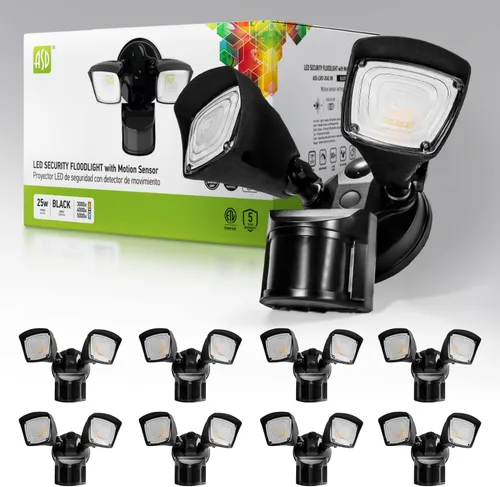 Vista 15 de ASD Luz LED de seguridad para exteriores de 25 W, 2500 lm, luz de inundación con sensor de movimiento, 3000 K/4000 K/5000 K, IP65 impermeable