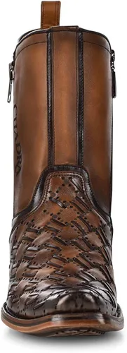 Vista 3 de CUADRA Botas urbanas para hombre en cuero genuino marrón, Marrón