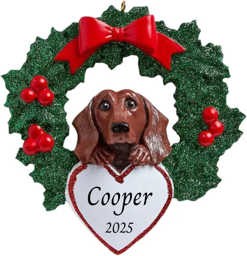 Vista 17 de Adornos personalizados para árbol de Navidad 2025 para mascotas, Chihuahua con corona, recuerdo para los amantes de los perros de los cachorros