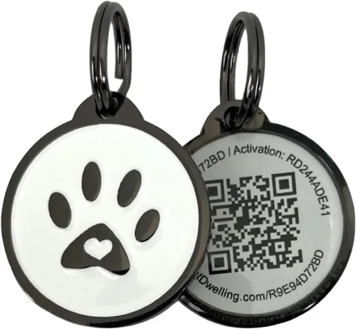 Vista 13 de Etiqueta de identificación para mascotas con código QR de Pet Dwelling – Etiquetas inteligentes para perros y gatos para la seguridad de las pata