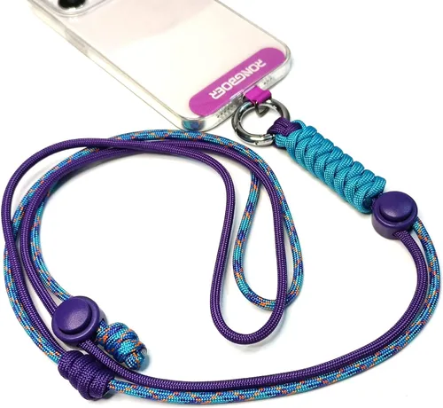 Vista 8 de Cordones para teléfono celular alrededor del cuello, cordón de muñeca para llaves, cordones para insignias de identificación, cordón ajustable
