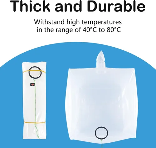 Vista 3 de IBC - Funda de mano, bolsa de almacenamiento de agua IBC para 275 galones, bolsas protectoras transparentes de 20C de grosor, accesorios