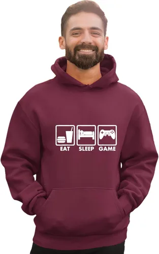 Vista 8 de Go All Out Eat Sleep Game - Sudadera con capucha para hombre y mujer Verde Irlandés