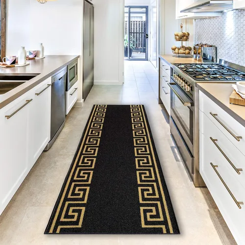 Vista 11 de CreativeDeco Alfombra de pasillo hecha a medida con respaldo de goma para cocina, vestíbulo, pasillo, entrada, elige tu longitud, tamaño de 31