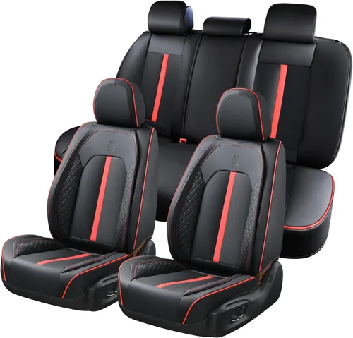 Vista 9 de Doogo Fundas de asiento de automóvil, fundas de asiento delantero para automóviles, protector universal de asiento de automóvil, fundas de asiento