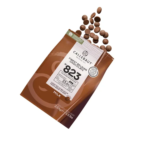 Vista 3 de Callebaut Receta No. 823 El mejor chocolate con leche belga con 33.6% de cacao, 20.8% de leche, 5.51 libras