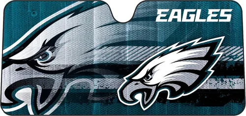 Vista 6 de Fanmats Parasol Solar Automático para Parabrisas de la NFL, Protector Solar Visera Solar Acordeón Tri-plegable para Almacenamiento 59" x 29.5