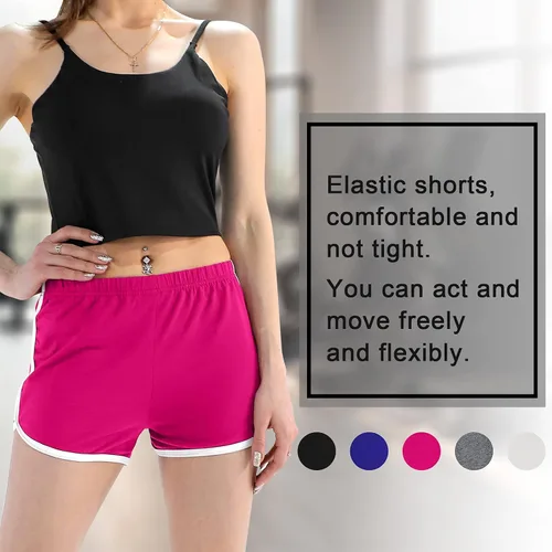 Vista 4 de URATOT Pantalones cortos de algodón para mujer Pantalones cortos para practicar deportes, ciclismo, excursionismo 5