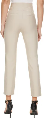 Vista 3 de Ginasy Pantalones de vestir negros para mujer, de negocios, casuales, de cintura alta, elásticos, para el trabajo, pierna recta, pantalones
