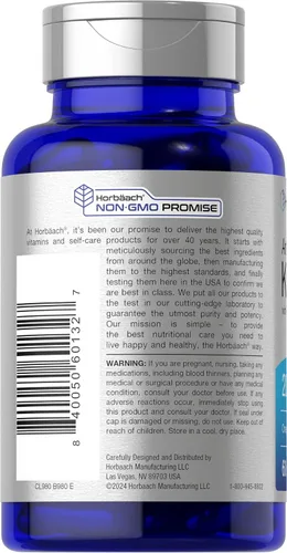Vista 3 de Horbäach Aceite de Krill Antártico 2000mg 60 cápsulas de cápsulas blandas Suplemento Omega-3, EPA, DHA con astaxantina Sin OMG, sin gluten