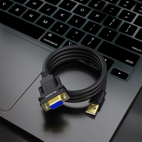 Vista 8 de Adaptador USB a RS232 de 12 pies con chipset FT232RL, cable serie USB 2.0 hembra compatible con Windows 11,10, 8, 7, Vista, XP, 2000, Linux y Mac