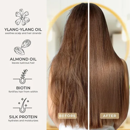 Vista 3 de CIBU Acondicionador Repair + Protect para mujeres, 11.83 onzas, acondicionador reparador para cabello dañado, protege de roturas y deja el cabello