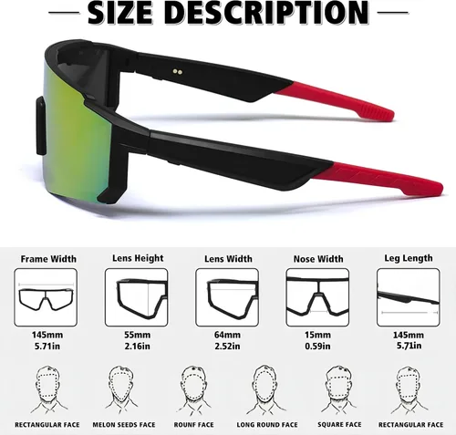 Vista 5 de Lentes de ciclismo inteligentes para hombres y mujeres – Gafas de sol Bluetooth con protección UV400, altavoces de oreja abierta, micrófono
