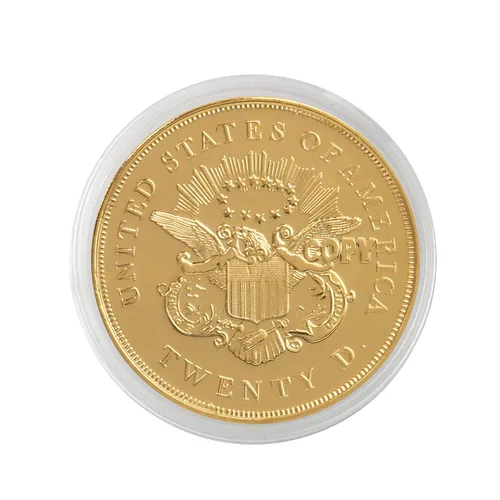 Vista 6 de 1849 P Liberty $20 Double Eagle Tributo de American Coin Treasures - Pieza de exhibición coleccionable de estado nítido con capa de oro