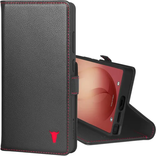 Vista 12 de TORRO Funda de cuero compatible con Samsung Galaxy S26 Ultra 5G 2026 - Funda de cuero premium tipo cartera con función atril y ranuras para tarjetas