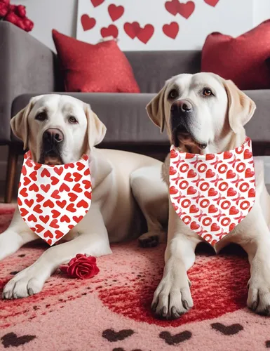 Vista 7 de XOXO - Pañuelos para el día de la madre, pañuelo para perro con corazón rojo, 2 unidades (02)