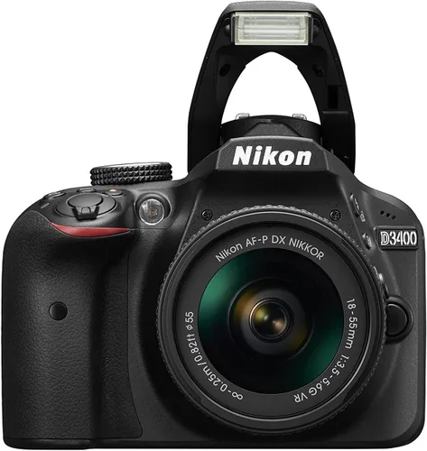 Vista 4 de Nikon Cámara D3400 DSLR con AF-P DX NIKKOR 0.709-2.165 in f/3.5-5.6G VR y AF-P DX NIKKOR 2.756-11.811 in f/4.5-6.3G ED (renovada)