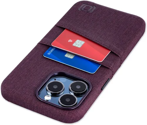 Vista 20 de Dockem Funda para tarjetas para iPhone 15 con placa de metal integrada para montaje magnético y 2 bolsillos para tarjetas: Cartera Luxe M2, piel