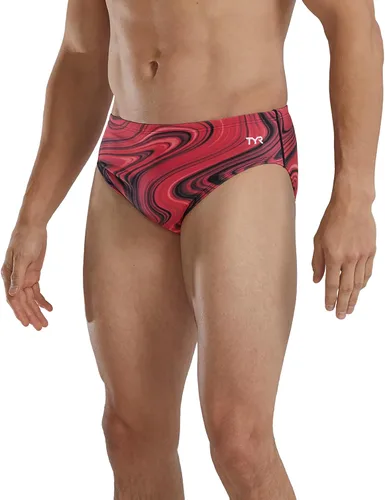 Vista 47 de TYR Men's Durafast Elite Racer Brief Swimsuit Negro