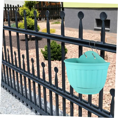 Vista 4 de Maceta de plástico para colgar en la pared de media ronda para jardinera decorativa de pared