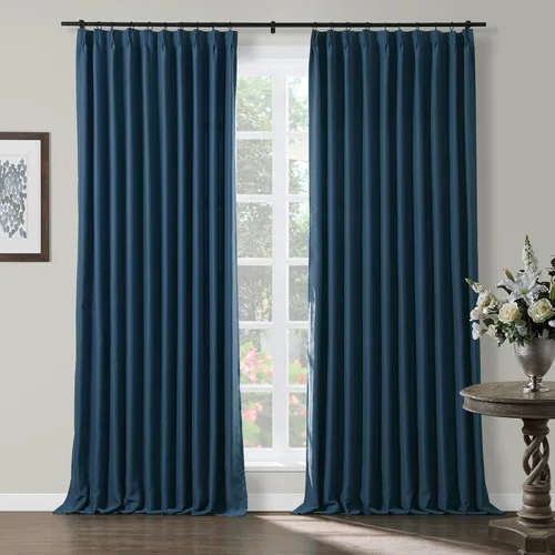 Vista 8 de TWOPAGES Cortinas plisadas opacas de 63 pulgadas de largo para ventanas pequeñas, cortinas opacas con aislamiento térmico para oscurecer