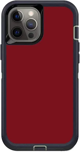 Vista 5 de MightySkins Skin compatible con OtterBox Defender iPhone 12 Pro Max - Azul sólido Funda protectora de vinilo duradera y única Fácil de aplicar