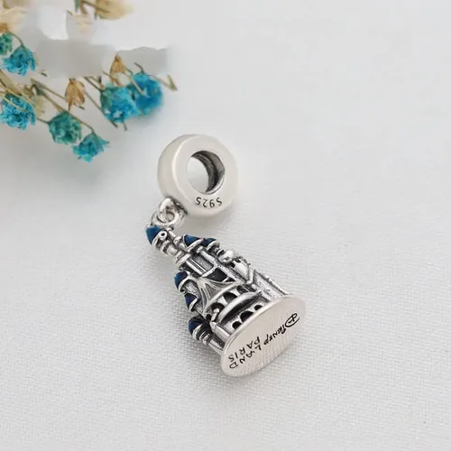 Vista 2 de 925 Sterling Silver Charms for Bracelets and Necklaces Castle Travel Beads Family Tree Charms Jewelry Gift for Women Girls